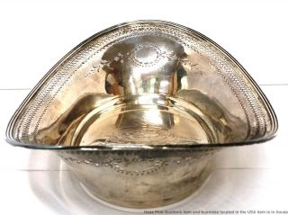 Tiffany Co Large Antique Art Nouveau Sterling Silver Pierced Fruit Bowl 6