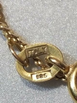 TWO Vintage 585 Italy 14K Yellow Gold Chain Necklace Weighs 6.  84 grams 5