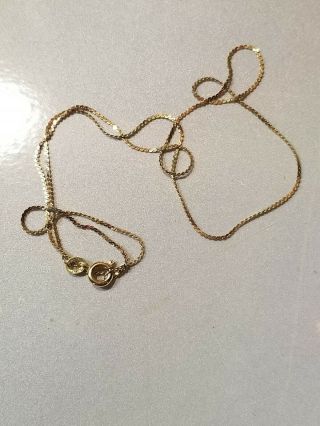 TWO Vintage 585 Italy 14K Yellow Gold Chain Necklace Weighs 6.  84 grams 6
