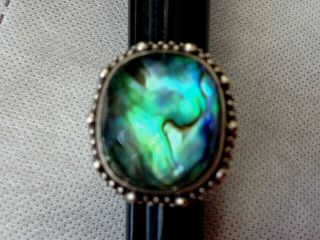 STEPHEN DWECK ABALONE QUARTZ STERLING SIGNED COCKTAIL RING 6.  75 3