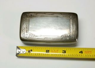 LARGE SPECTACULAR VICTORIAN 1874 STERLING SILVER TRINKET BOX HALLMARKED 6