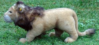 Vintage Large 36” Steiff Lion,  Studio,  Stalking With Tags and label toy 3
