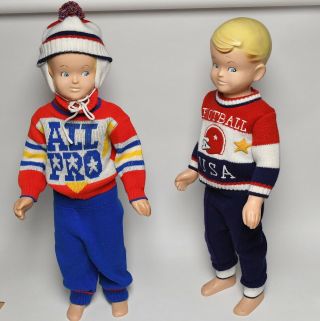 VINTAGE BUSTER BROWN AND MARY JANE STORE DISPLAY MANNEQUIN W/ FOOTBALL ATTIRE 2