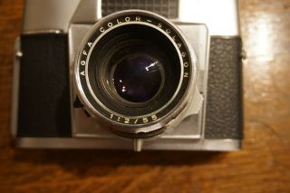 RARE Vintage Agfaflex Camera with Agfa Color SOLAGON LENS 1:2 55mm MODEL V 8