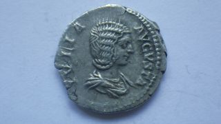 Silver Roman Denarius Julia Domna Pudicita 217 Ad Roma 3.  43 G.  Bought Dionysos