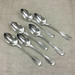 Christofle Silver Plated Cutlery Table Spoons Set Of 6 Antique Flatware Chinon