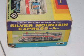 MODERN TOYS TIN BATTERY OPERATED SILVER MOUNTAIN EXPRESS A TRAIN BOX only 5
