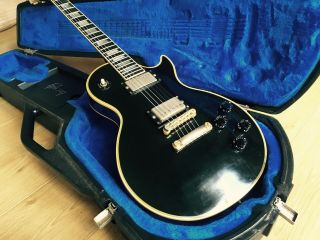 Vintage Usa Gibson Les Paul Custom Ebony 1988 All With Chainsaw Hsc
