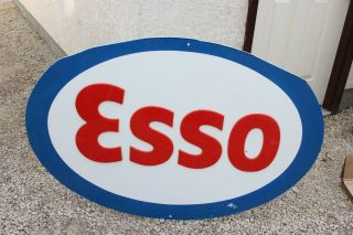 Vintage Plastic Esso Dealer Sign Advertising Sign Oil Gas