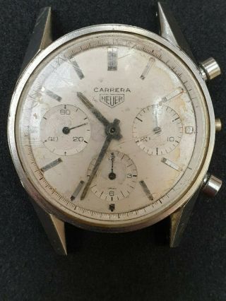 Vintage Heuer Carrera Chronograph Valjoux 72 Or Restore
