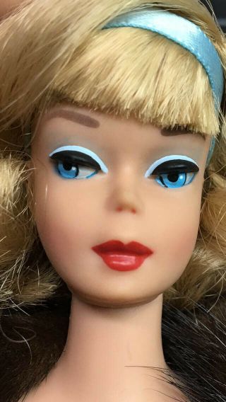 Yes it ' s Vintage American Girl Ash Blonde Side Part Barbie Doll byApril 10