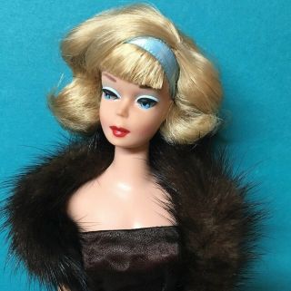 Yes it ' s Vintage American Girl Ash Blonde Side Part Barbie Doll byApril 2