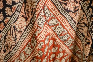 70s Vintage Indian Cotton India Imports Maxi Kaftan Dress One Size UK10/12/14/16 6