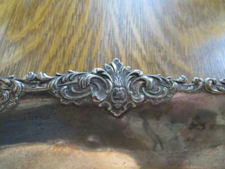 Heavy Sterling Silver Serving Dish Antique Over A Pound Bread Dish 10