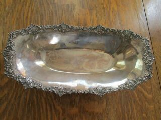 Heavy Sterling Silver Serving Dish Antique Over A Pound Bread Dish 3