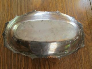 Heavy Sterling Silver Serving Dish Antique Over A Pound Bread Dish 4