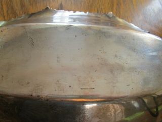 Heavy Sterling Silver Serving Dish Antique Over A Pound Bread Dish 9