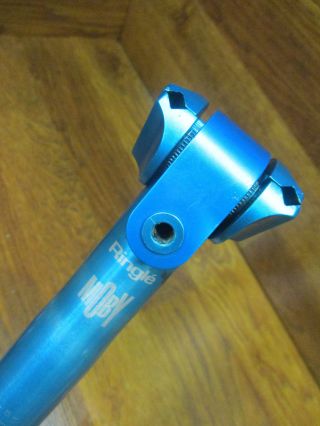 VINTAGE RINGLE MOBY EASTON EA70 29.  4 x 350 SEAT POST - BLUE ANODIZED 2