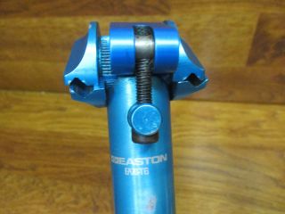 VINTAGE RINGLE MOBY EASTON EA70 29.  4 x 350 SEAT POST - BLUE ANODIZED 3