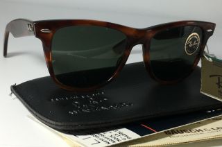 Vintage Bausch & Lomb Ray - Ban Wayfarer Ii 2 B&l 54mm Tortoise Sunglasses Usa