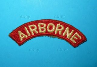 Ww2 Military Us Shoulder Patch Insignia Airborne Tab Red Ww2 Wwii Air Assault