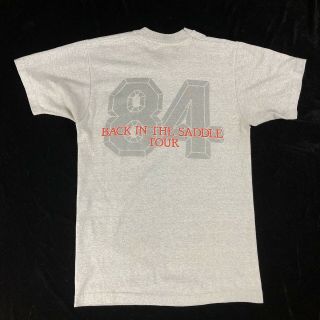 Vintage Aerosmith Back In The Saddle 1984 Tour Shirt Gray Single Stitch Crew 6