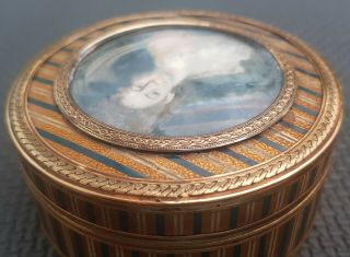 ANTIQUE 18THC FRENCH 18K GOLD - MOUNTED VERNIS MARTIN SNUFF BOX 3