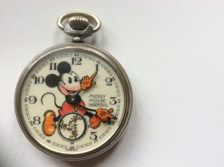 1936 Ingersoll Mickey Mouse Red Beard Pocket Watch 3