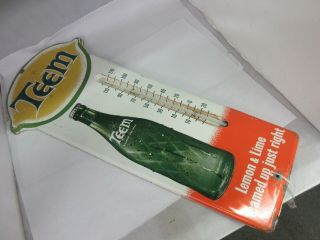 Vintage Advertising Teem Soda Large Store Tin Thermometer 397 - L