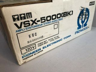 VTG Pioneer VSX - 5000 Receiver Amplfier AM FM Stereo System 6