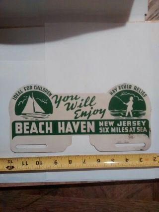 Vintage License Plate Topper Beach Haven Jersey Jersey Shore 10