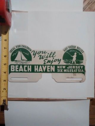 Vintage License Plate Topper Beach Haven Jersey Jersey Shore 11