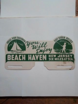 Vintage License Plate Topper Beach Haven Jersey Jersey Shore 2