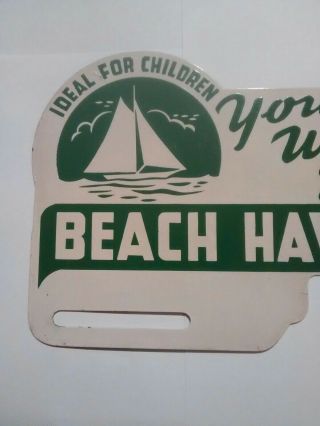 Vintage License Plate Topper Beach Haven Jersey Jersey Shore 5
