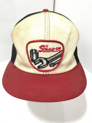 Vintage Snap On Tools Trucker Hat Snapback Red Cap K Products Usa Made Patch