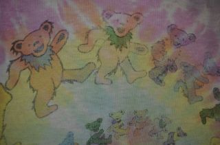 Grateful Dead Bear Spiral Psychedelic Tie Dye GDM L T - Shirt USA VTG 80s 90s 1989 3