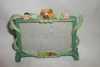 Art Nouveau Style Hp Small Vanity Picture Frame Roses Vintage Precious