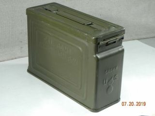 Wwii Us Army Ammo Can Cal 30 M1 Crown Flaming Bomb Ammunition Box