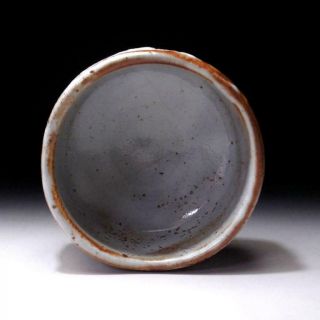 ZG5: Japanese Pottery Tea bowl,  Shino ware by famous potter,  Shuichi Sawada 6