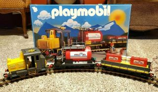 Playmobil 4024 G scale Train Set Freight - Retired - Vintage Rare Fully 2