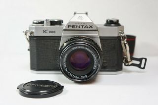 Vintage Asahi Pentax K1000 Slr Camera W/ Smc Pentax - M F1:2 50mm Lens