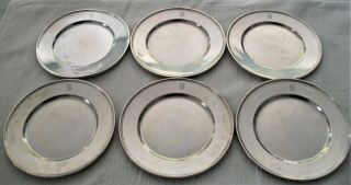 Set Of 6 Sterling Silver Bread Plates 6 And 3/8 Inches / 15.  8 Oz