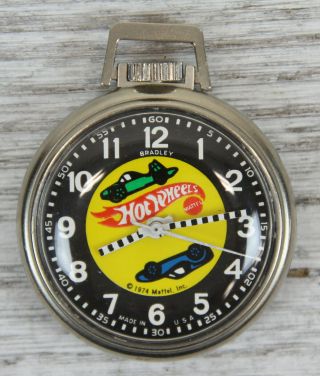 Vintage Hot Wheels Cars Mattel 1974 Bradley Pocket Watch Rare
