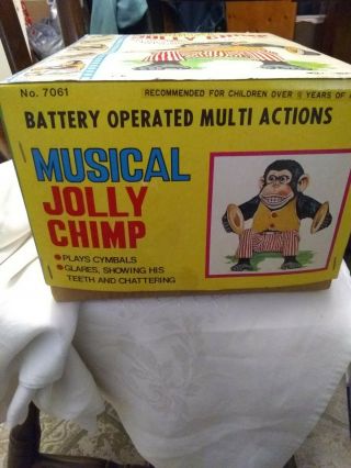 Vintage Daishin Musical Jolly Chimp NEAR BOX, 3