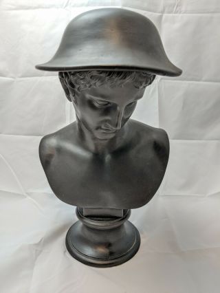 Museum Quality Rare 19th Century Wedgwood Bust Of Paris Basalt 17 Inches