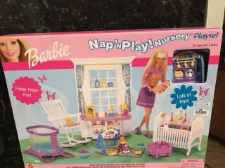 Barbie Doll Nap N Play Nursery Playset Happy Family Mattel Fisher Price Last One