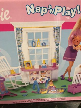 Barbie Doll Nap N Play Nursery Playset Happy Family MATTEL Fisher Price Last One 3