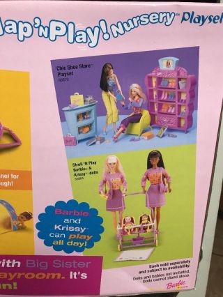Barbie Doll Nap N Play Nursery Playset Happy Family MATTEL Fisher Price Last One 8