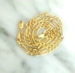 Vintage Solid 14k Yellow Gold 18 1/2 " Link Necklace 7.  7 Grams Below Scrap Nr