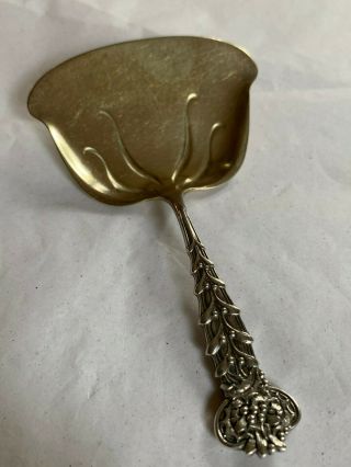Tiffany & Co.  Holly Pattern Nut Scoop Floral Vine Sterling Silver Gilt